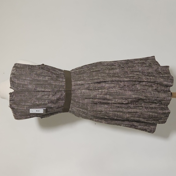 Eva Mendez Brown Jacquard Fit & Flare Dress - Picture 3 of 5